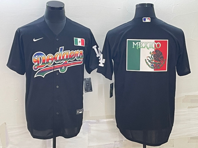 Men's Los Angeles Dodgers Black Alternate Replica Team Jerseys