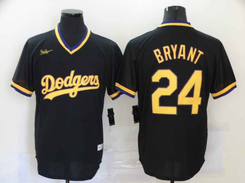 Men's Los Angeles Dodgers Kobe Bryant #24 Black Stitched Jerseys
