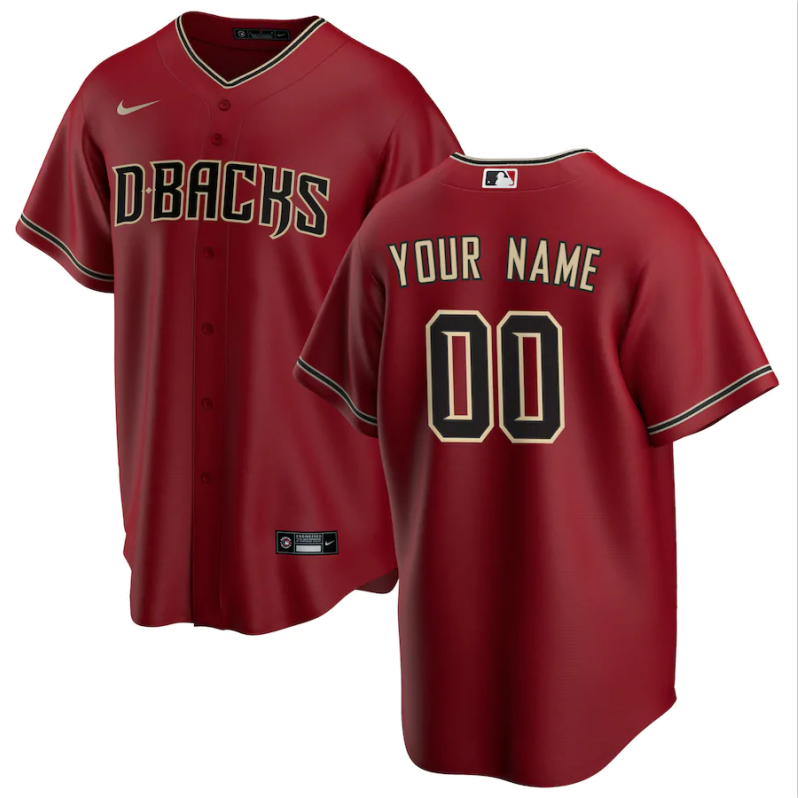Men's Arizona Diamondbacks Red Custom Stitched Baseball Jerseys