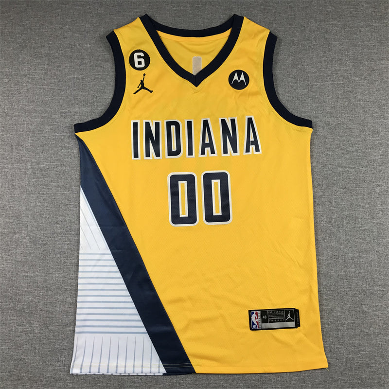 Men's Indiana Pacers Bennedict Mathurin #00 Yellow 2022/23 Swingman Jerseys - Statement Edition