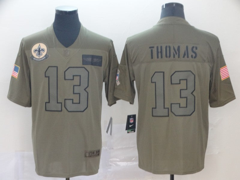 Men's New Orleans Saints Michael Thomas #13 Brown Game Jerseys