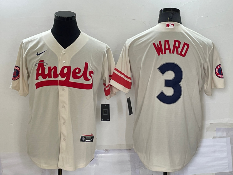 Men's Los Angeles Angels Taylor Ward #3 Cream City Connect Replica Player Jerseys