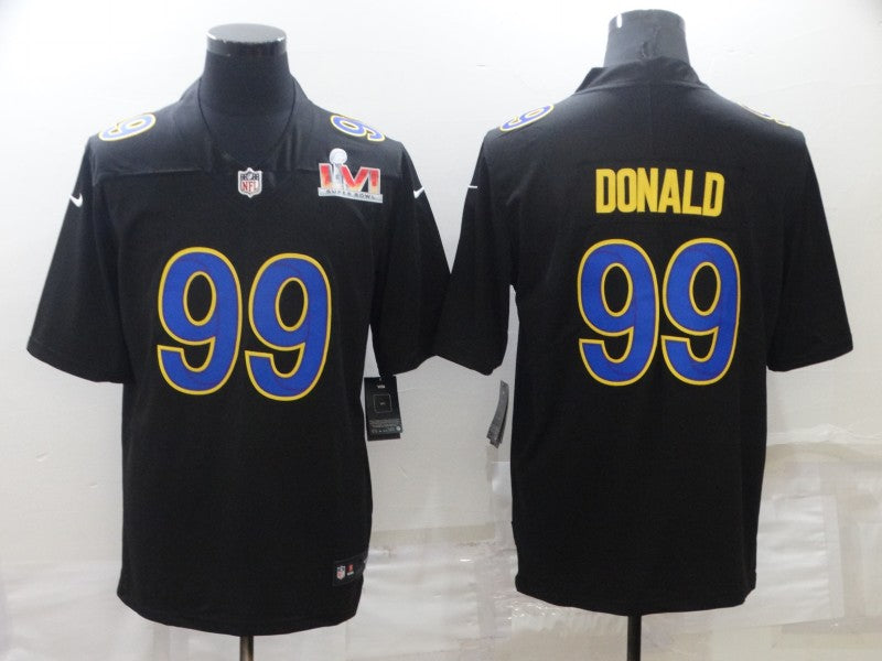 Men's Los Angeles Rams Aaron Donald #99 Black Game Jerseys