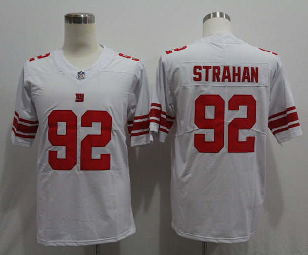 Men's New York Giants Michael Strahan #92 White Game Retired Player Jerseys