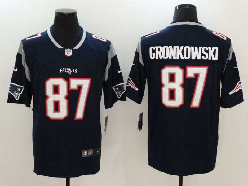 Men's New England Patriots Rob Gronkowski #87 Navy Game Jerseys