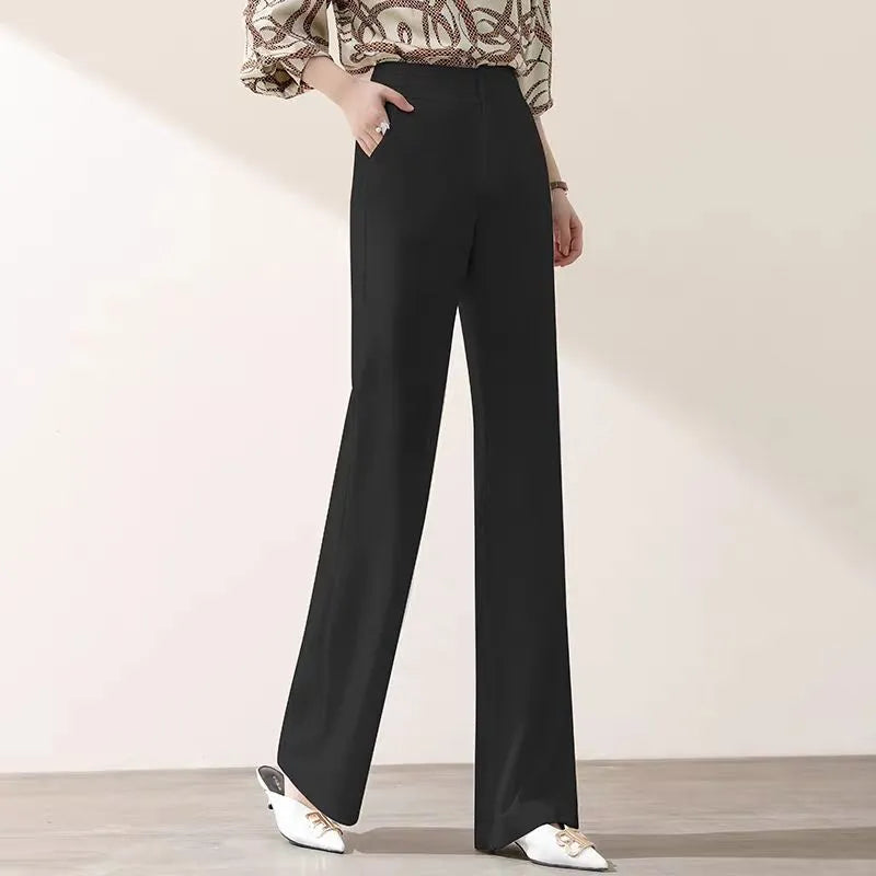 Casual Pants White Wide Leg Pants Women High Waist Ko
