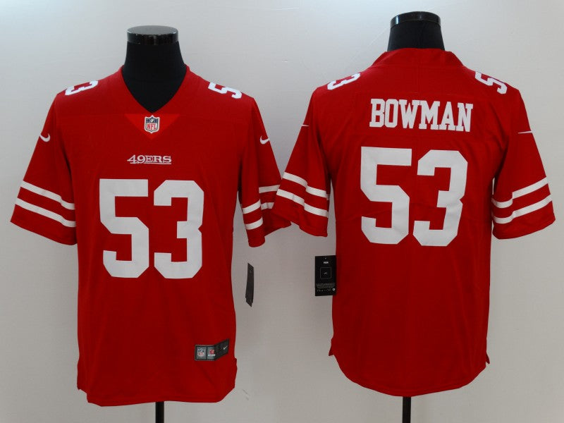 Men's San Francisco 49ers Navoro Bowman #53 Red Game Jerseys
