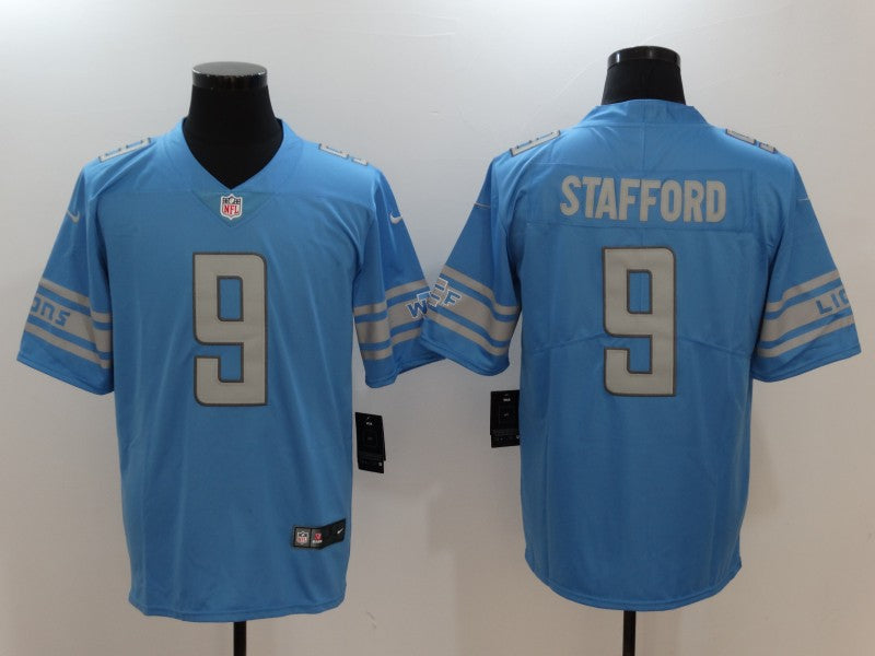 Men's Detroit Lions Matthew Stafford #9 Blue Player Game Jerseys