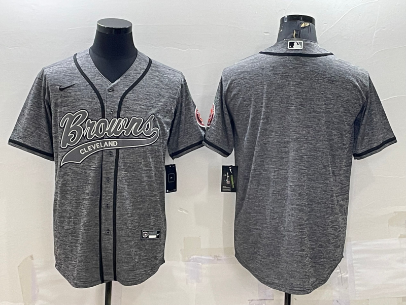 Men's Cleveland Browns Gray Blank Jerseys