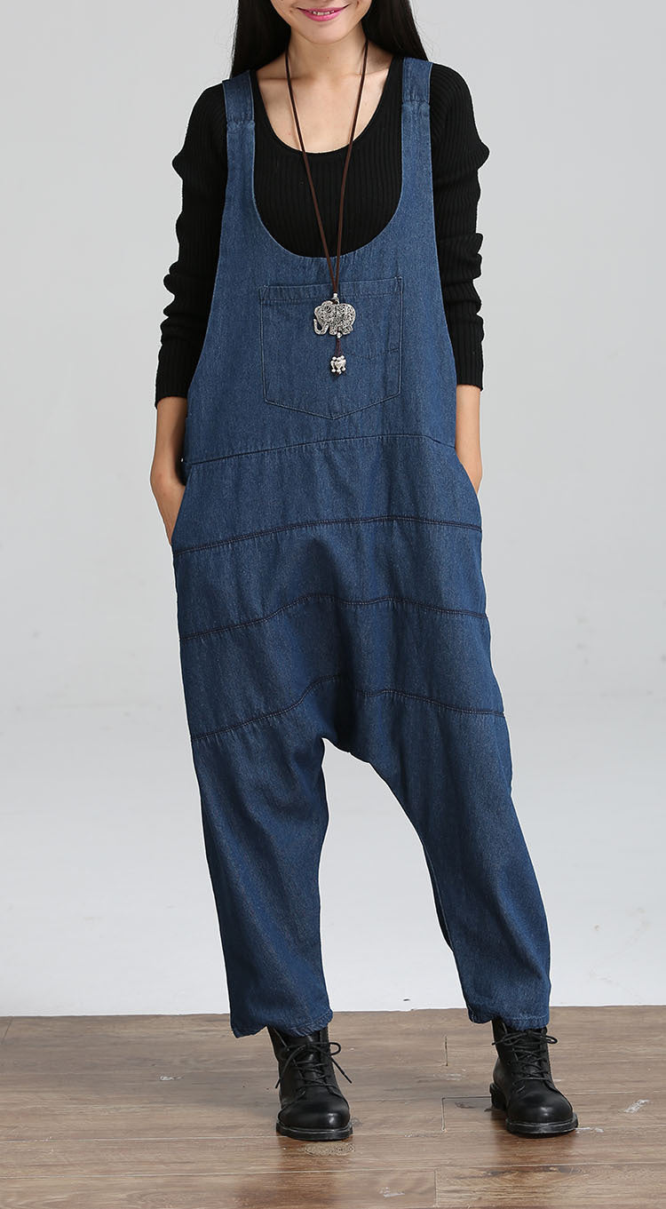 Versatile Pants Vintage Women Jumpsuits Palazzo Pants De