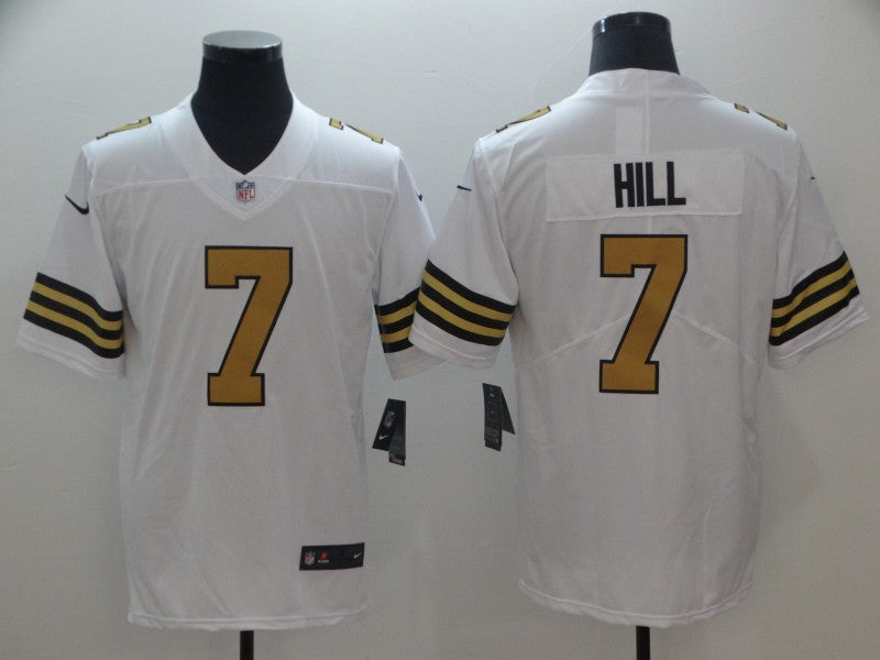 Men's New Orleans Saints Taysom Hill #7 White Player Game Jerseys