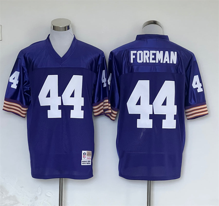 Men's Minnesota Vikings Chuck Foreman Mitchell & Ness Purple Legacy Replica Jerseys