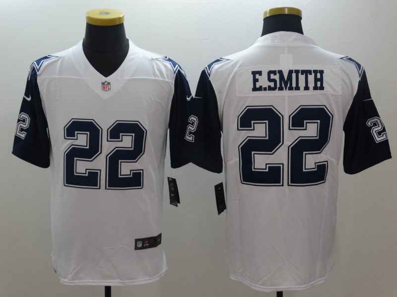 Men's Dallas Cowboys Emmitt Smith #22 White Game Player Jerseys