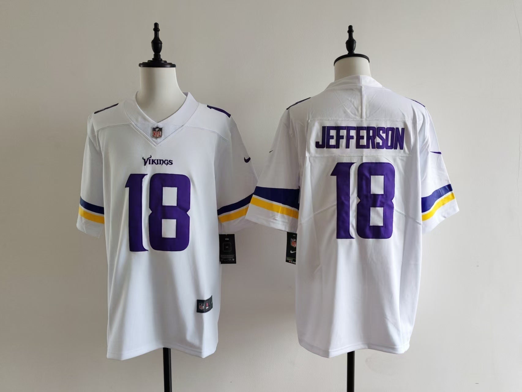 Men's Minnesota Vikings Justin Jefferson Nike Jersey -  White#18