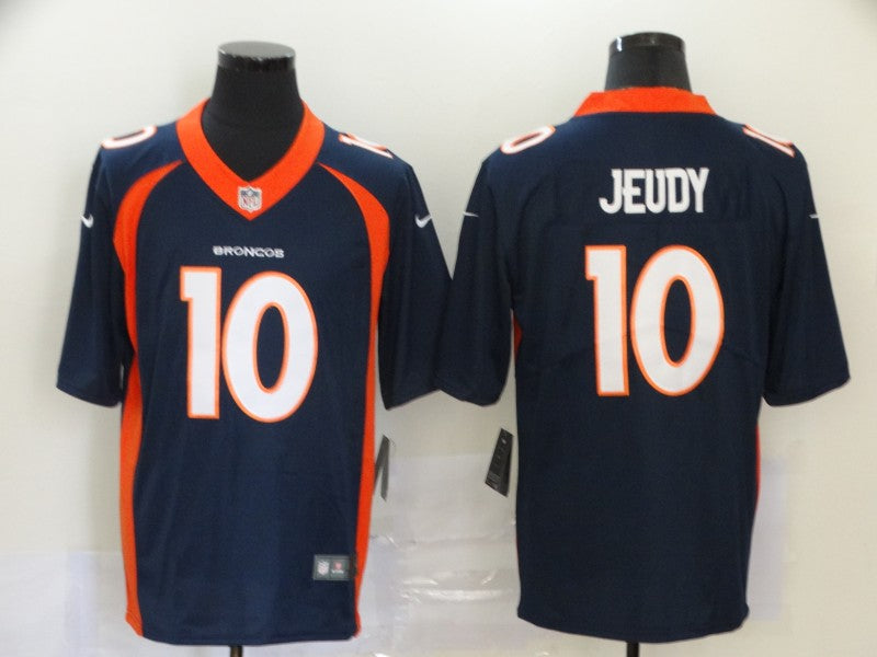 Men's Denver Broncos Jerry Jeudy #10 Navy Game Jerseys