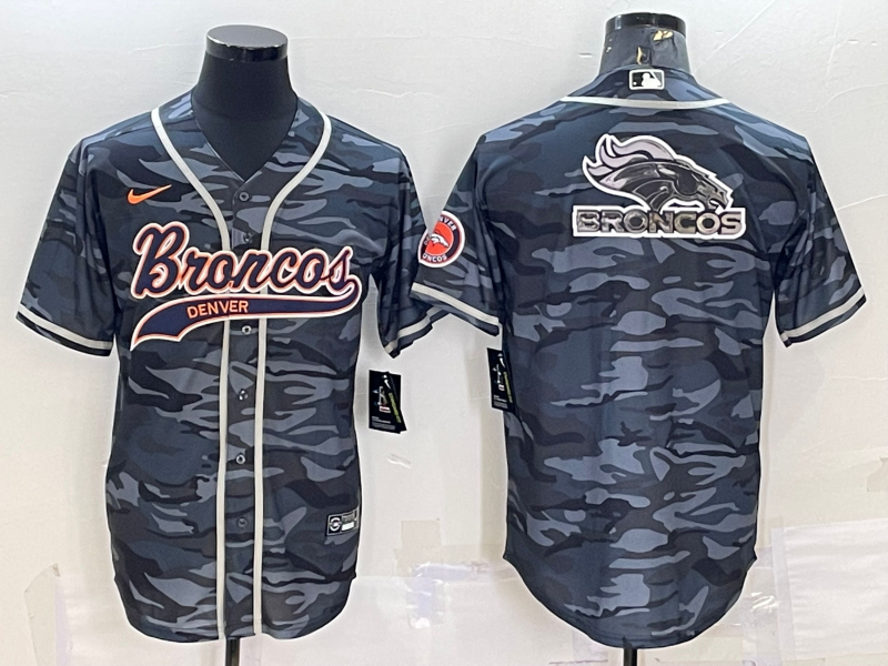 Men's Denver Broncos Grey Camouflage Game Jerseys