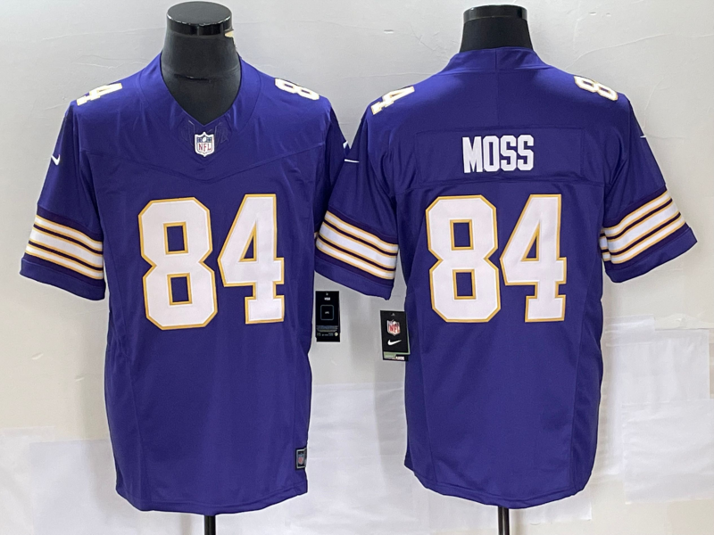 Men's Minnesota Vikings Randy Moss #84 Purple Classic Player Jerseys