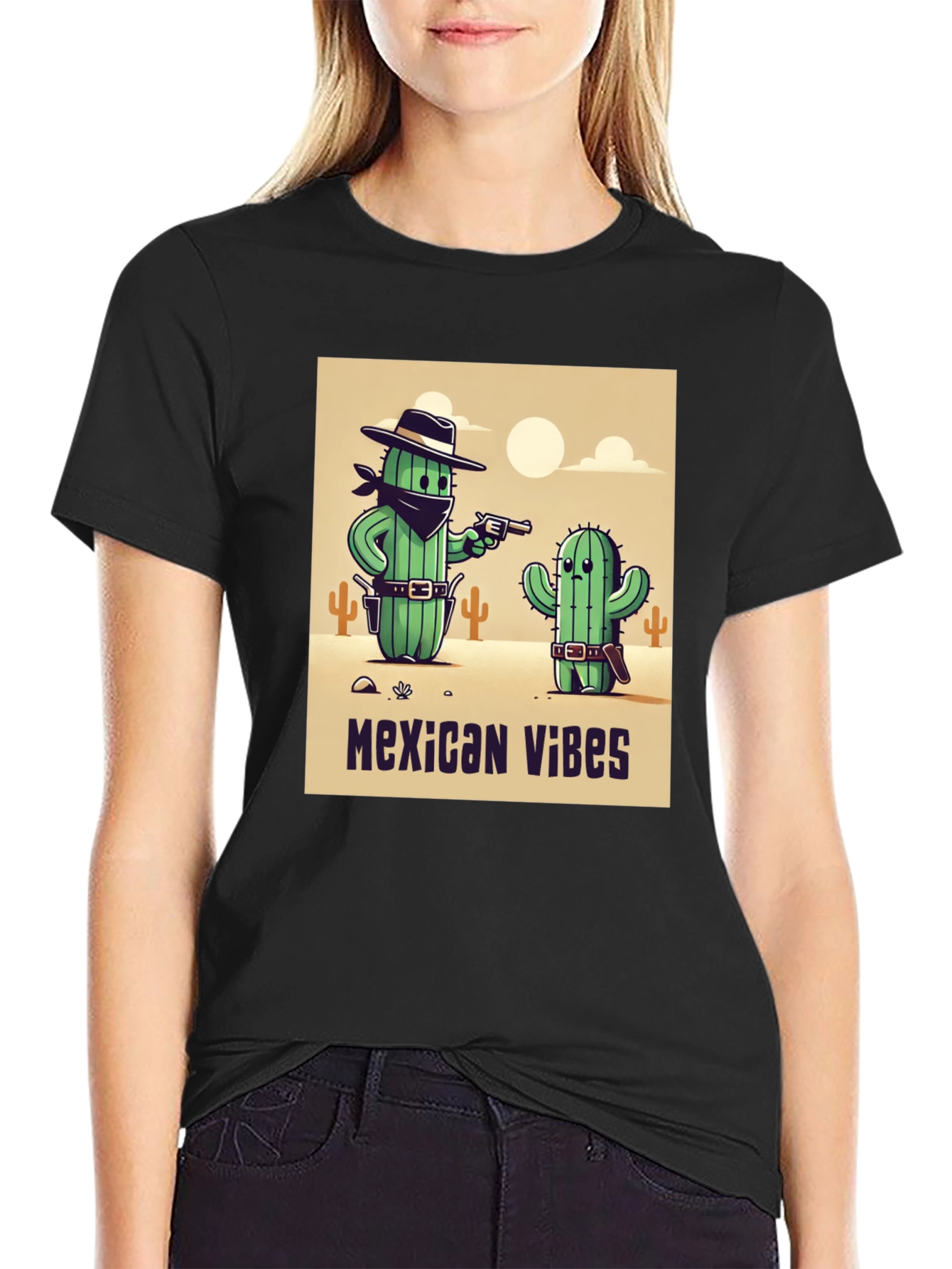 Mexican Vibes Cactus Graphic Tee