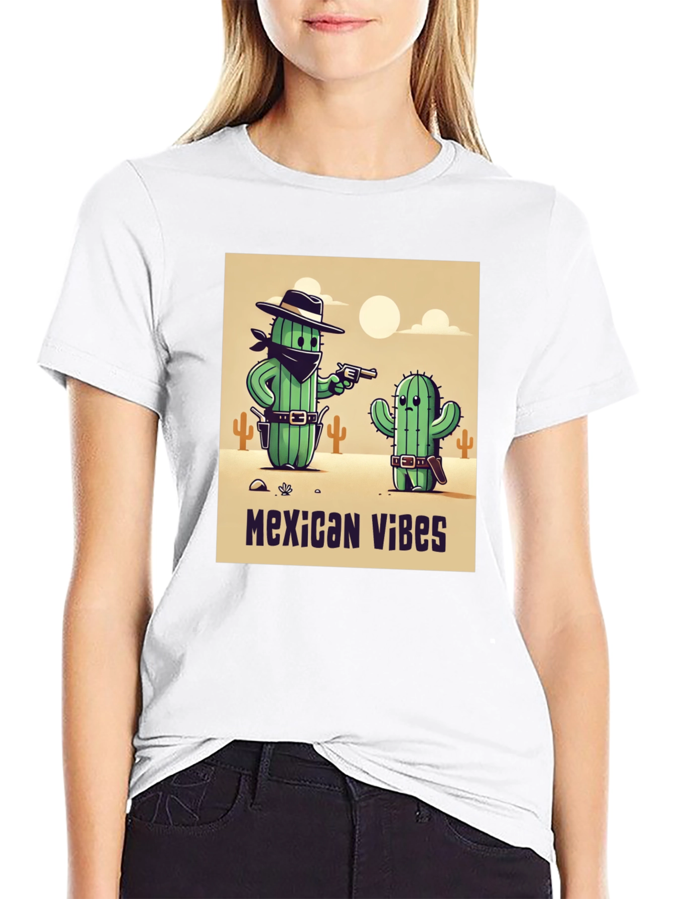Mexican Vibes Cactus Graphic Tee