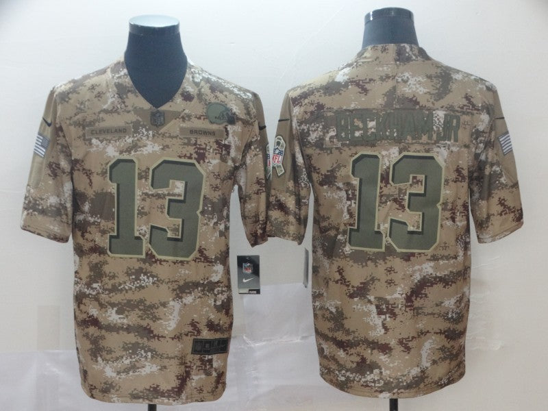 Men's Cleveland Browns Odell Beckham Jr. #13 Camouflage Game Jerseys