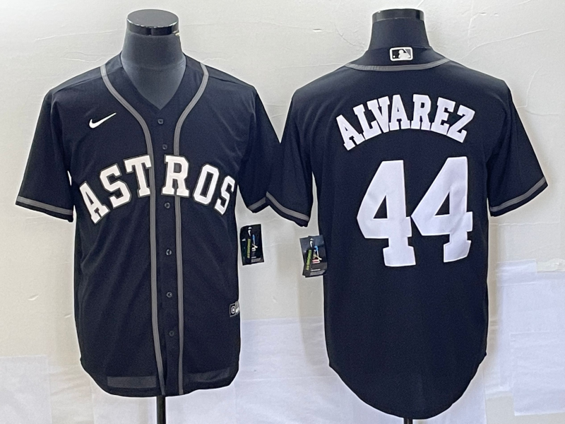 Men's Houston Astros Yordan Alvarez #44 Black Replica Player Jerseys