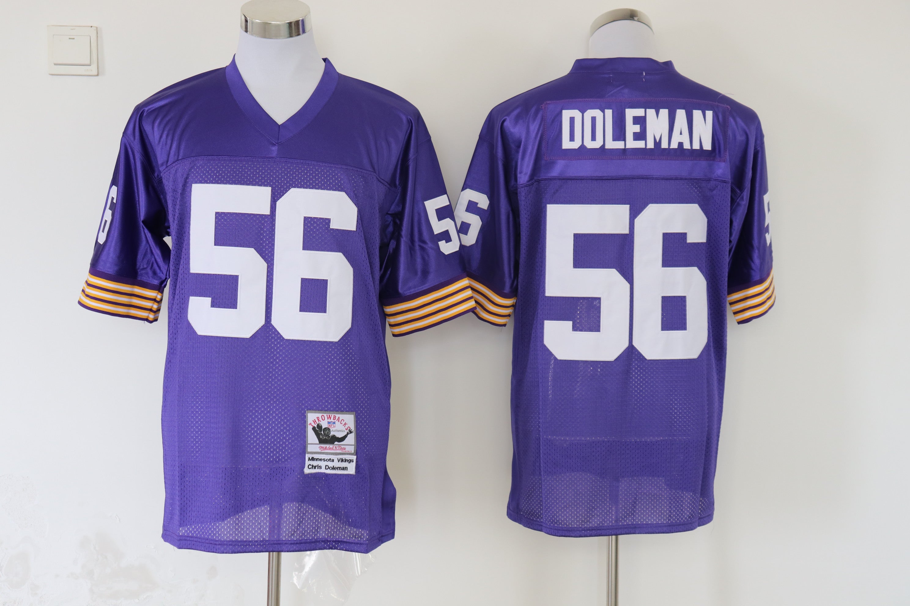 Men's Minnesota Vikings Chris Doleman Mitchell & Ness Purple Legacy Replica Jerseys