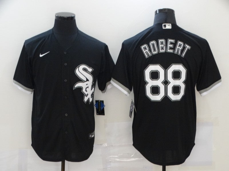 Men's Chicago White Sox Luis Robert #88 Black Replica Baseball Jerseys