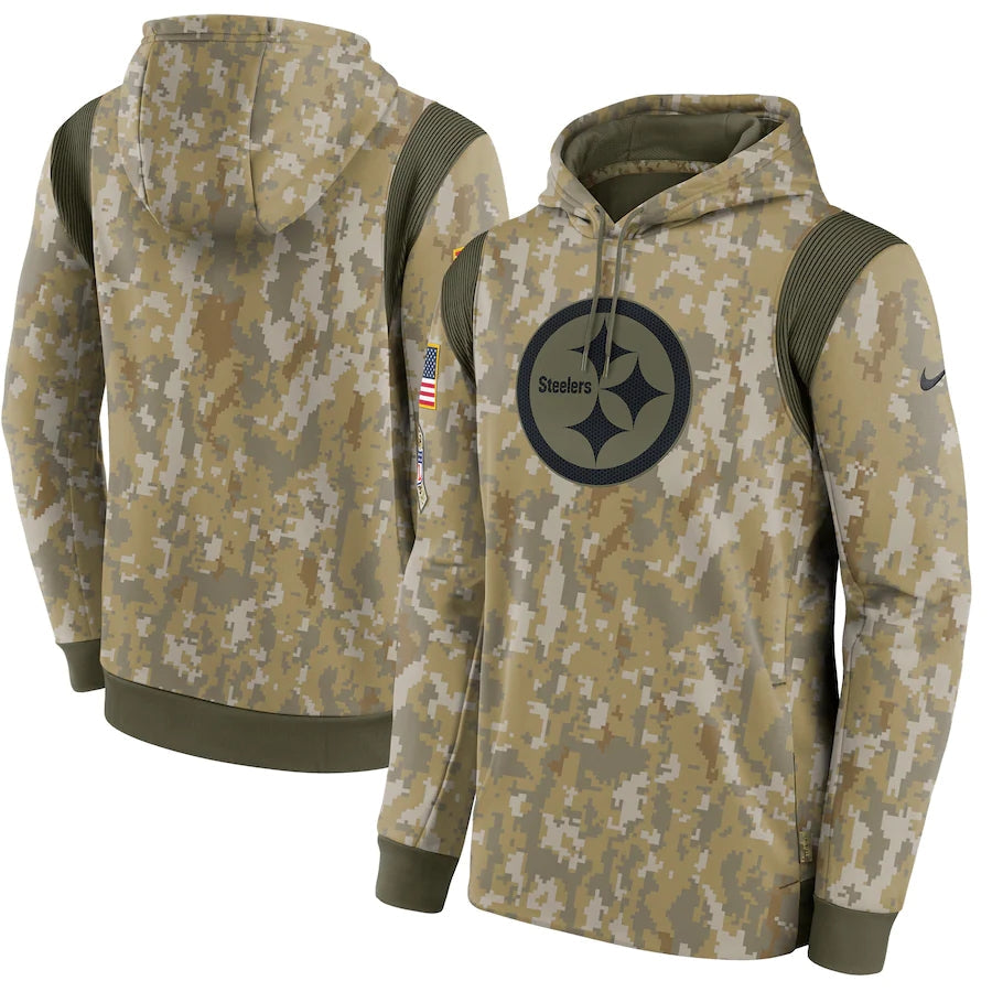 Men's Pittsburgh Steelers NFL 2021 Salute to Service Hoodie1 Camouflage