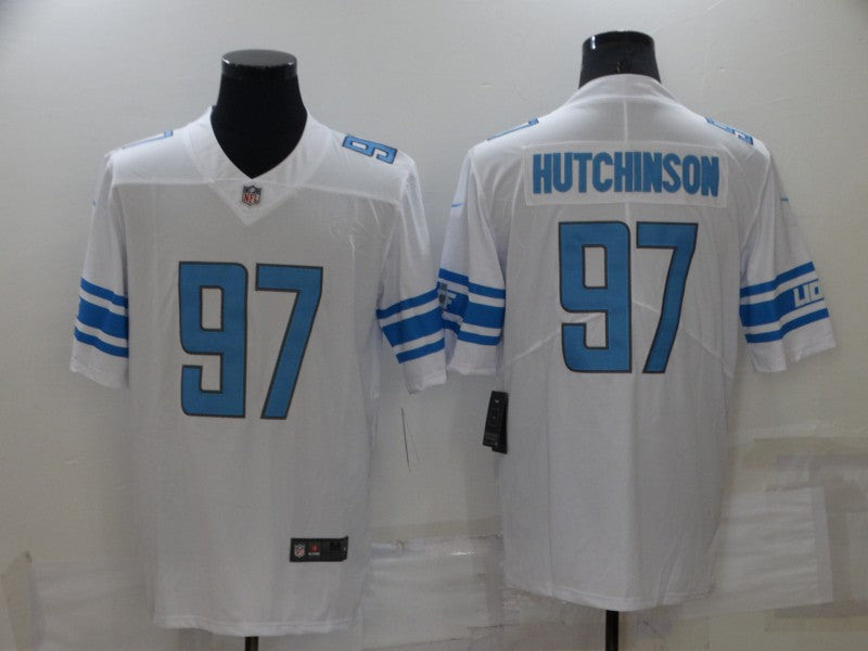 Men's Detroit Lions Aidan Hutchinson #97 White Game Jerseys
