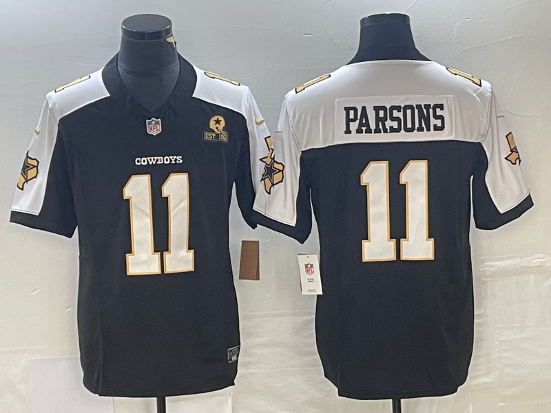 Men's Dallas Cowboys Micah Parsons #11 Black Authentic Game Jerseys