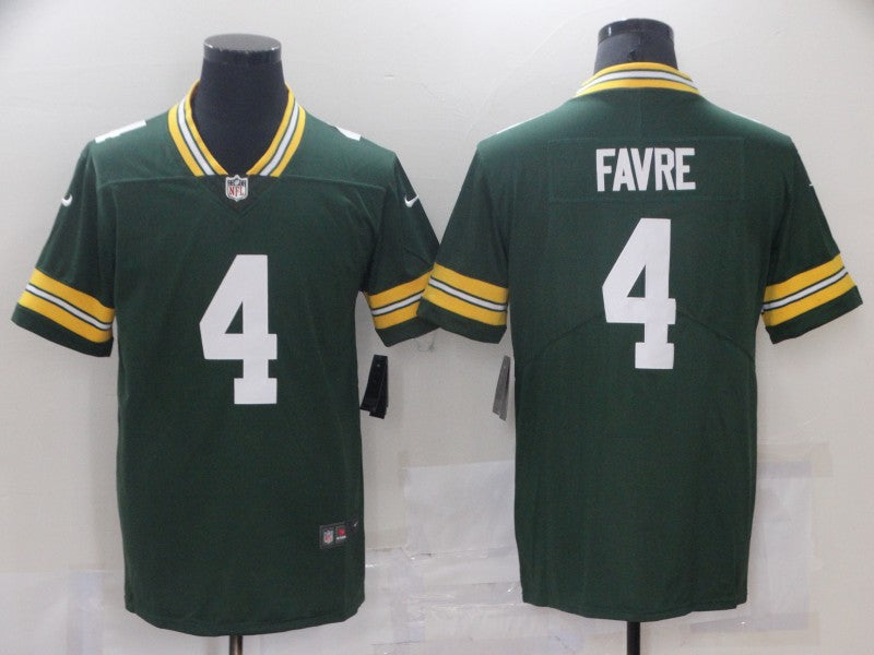 Men's Green Bay Packers Brett Favre #4 Green Game Player Jerseys