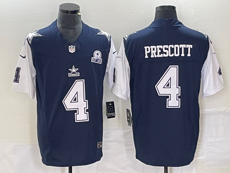 Men's Dallas Cowboys Dak Prescott #4 Navy Legend Player Jerseys