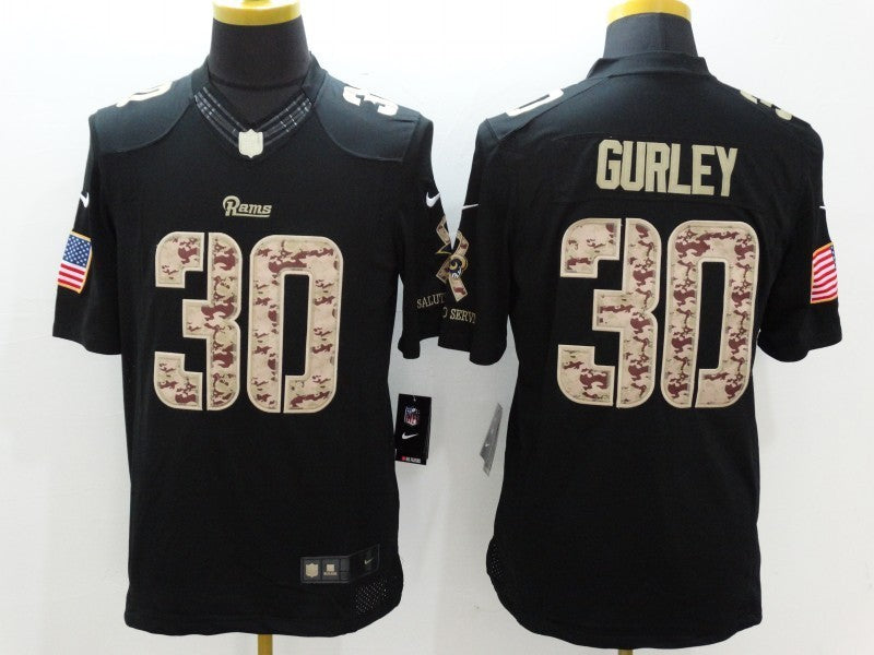Men's Los Angeles Rams Todd Gurley #30 Black Game Jerseys