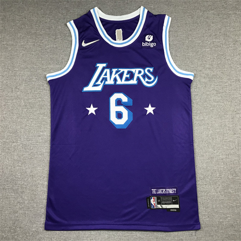 Men's Los Angeles Lakers LeBron James Purple Swingman Jerseys - City Edition