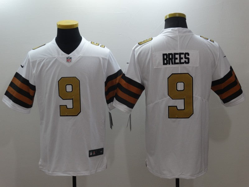 Men's New Orleans Saints Drew Brees #9 White Game Player Jerseys