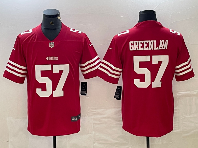 Men's San Francisco 49ers Dre Greenlaw #57 Scarlet Game Player Jerseys