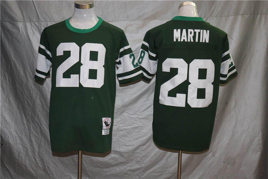 Men's New York Jets Curtis Martin Mitchell & Ness Green Legacy Replica Jerseys
