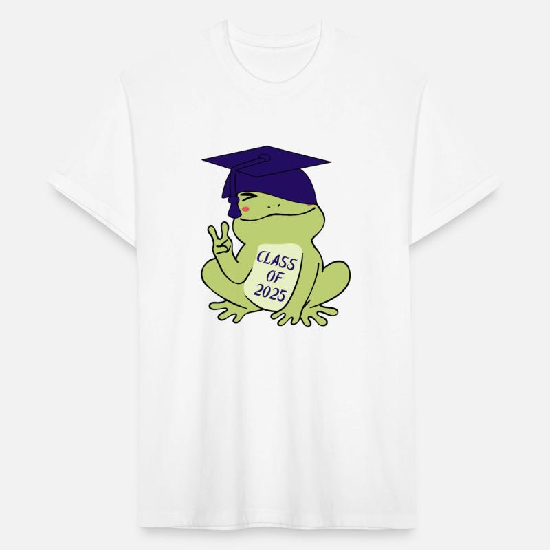 2025 peace sign frog graduation design