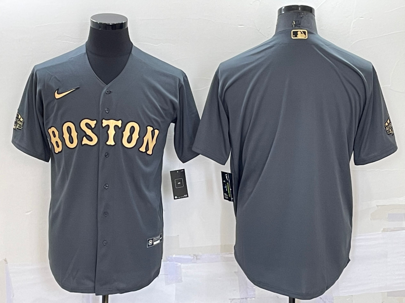 Men's Boston Red Sox Gray Blank Jerseys