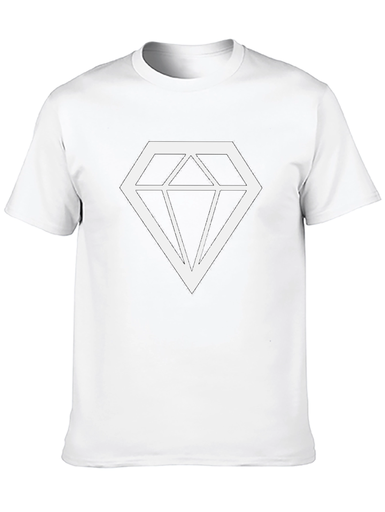 Diamond Graphic Print Black T-Shirt