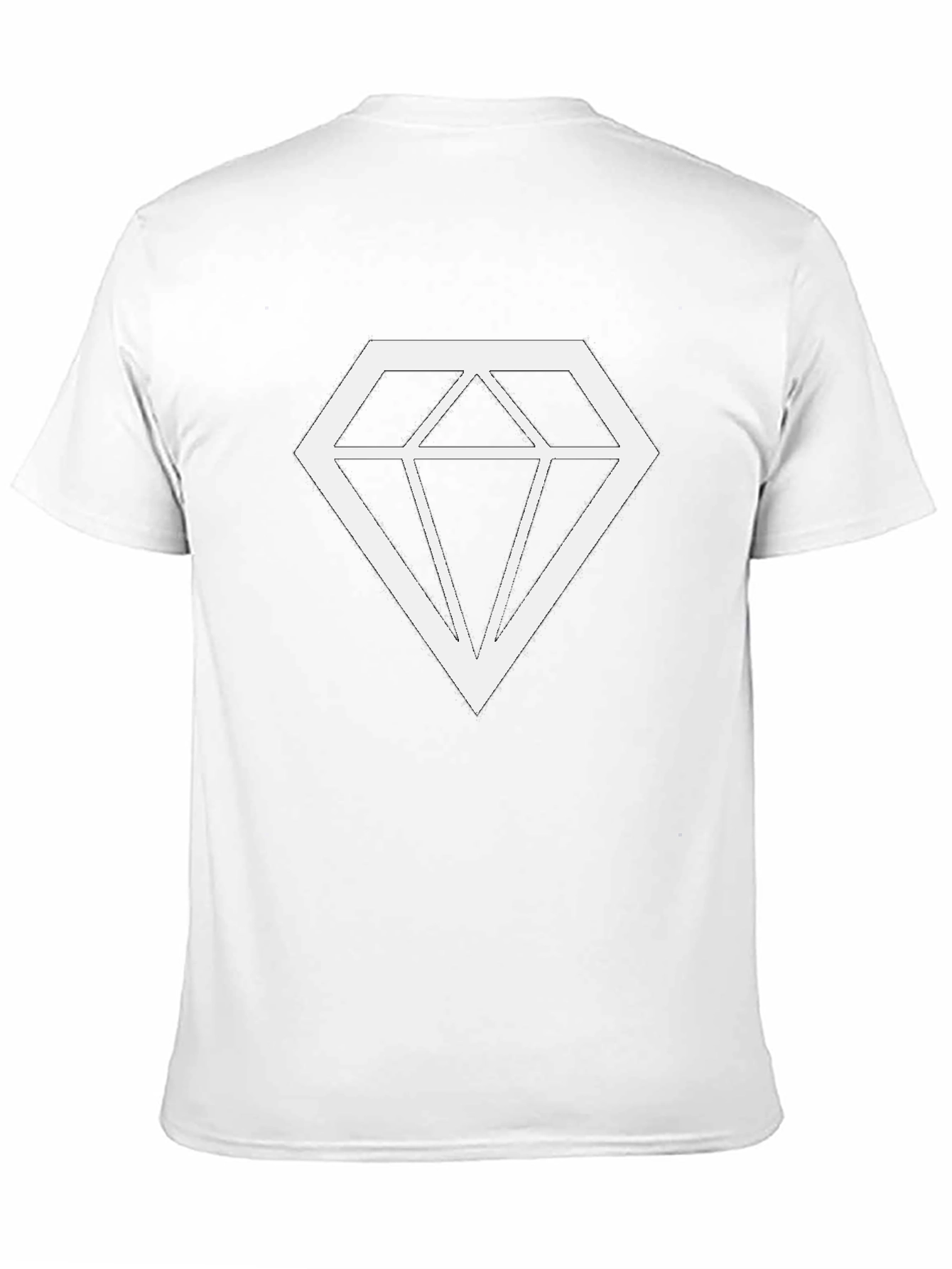 Diamond Graphic Print Black T-Shirt