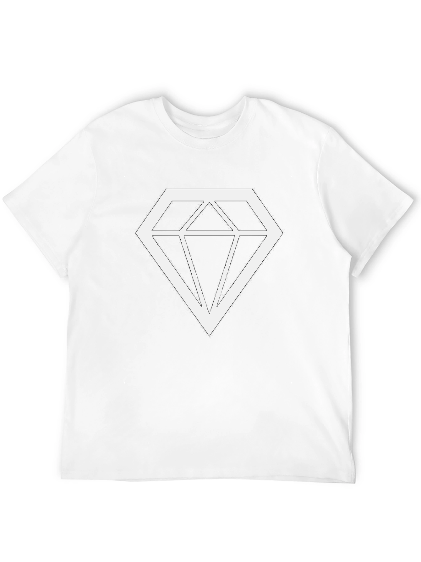 Diamond Graphic Print Black T-Shirt