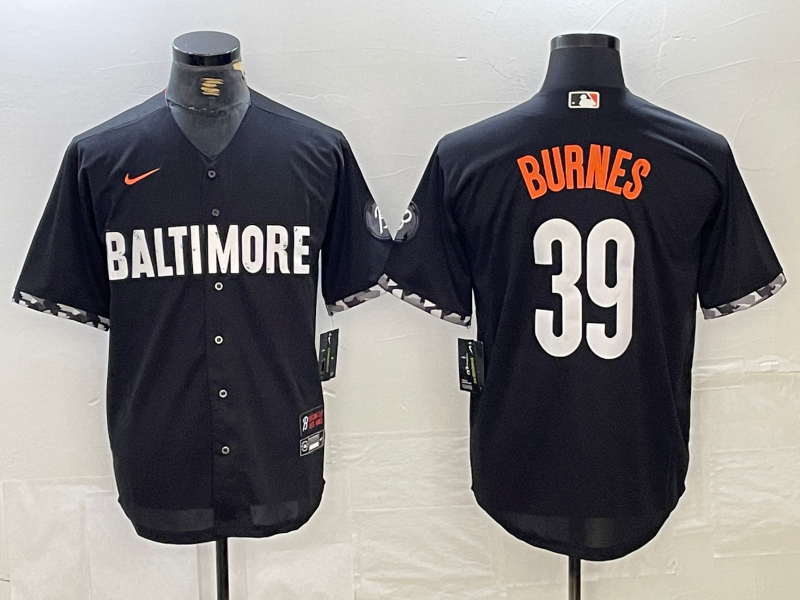 Men's Baltimore Orioles Corbin Burnes #39 Black City Connect Replica Player Jerseys