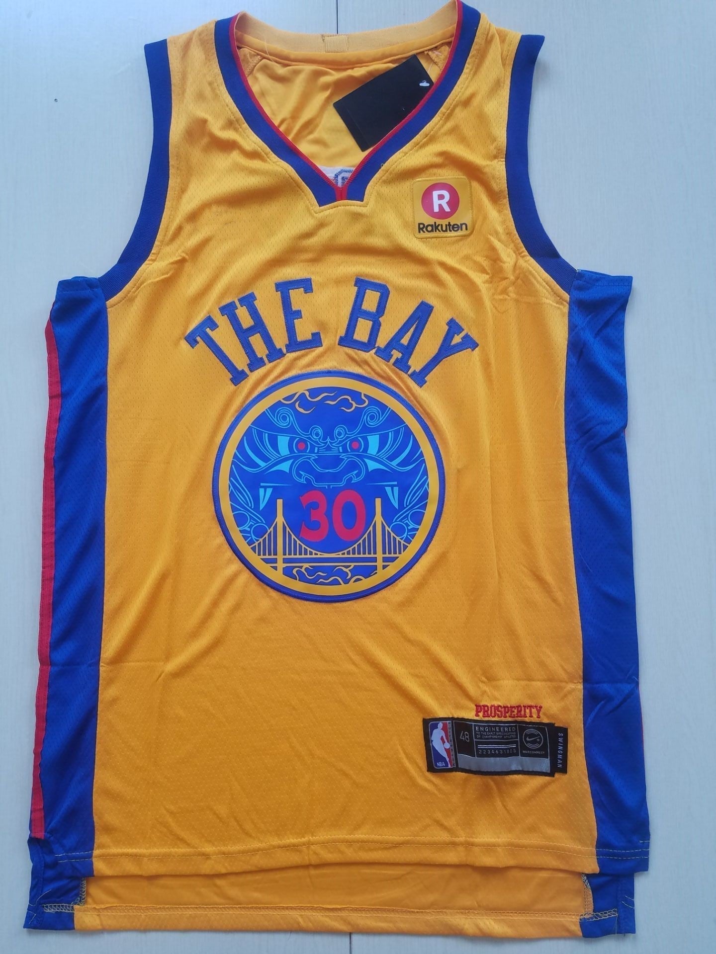 Men's Golden State Warriors Stephen Curry Yellow Replica Jerseys - City Edition