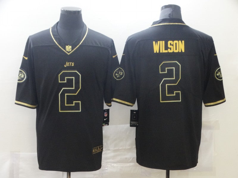 Men's New York Jets Zach Wilson #2 Black Game Jerseys