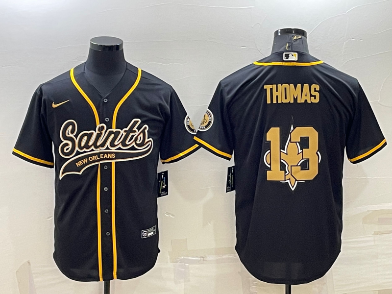 Men's New Orleans Saints Michael Thomas #13 Black Player Jerseys Joint Edition