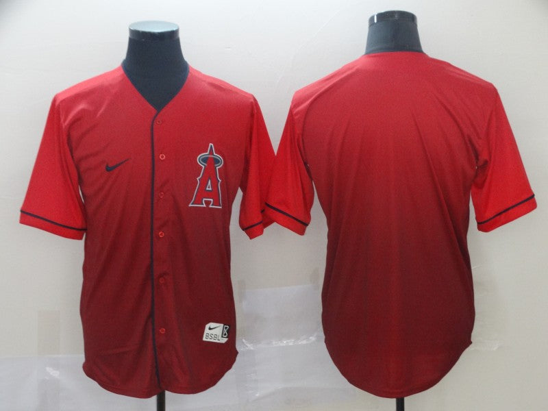 Men's Los Angeles Angels Red Replica Player Blank Jerseys