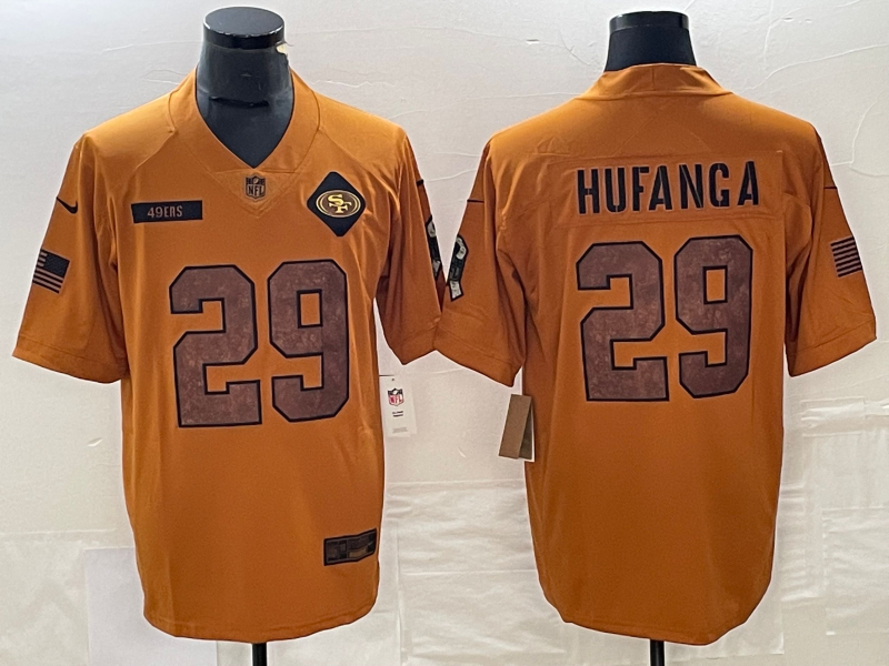 Men's San Francisco 49ers Talanoa Hufanga #29 Brown 2023 Salute To Service Limited Jerseys