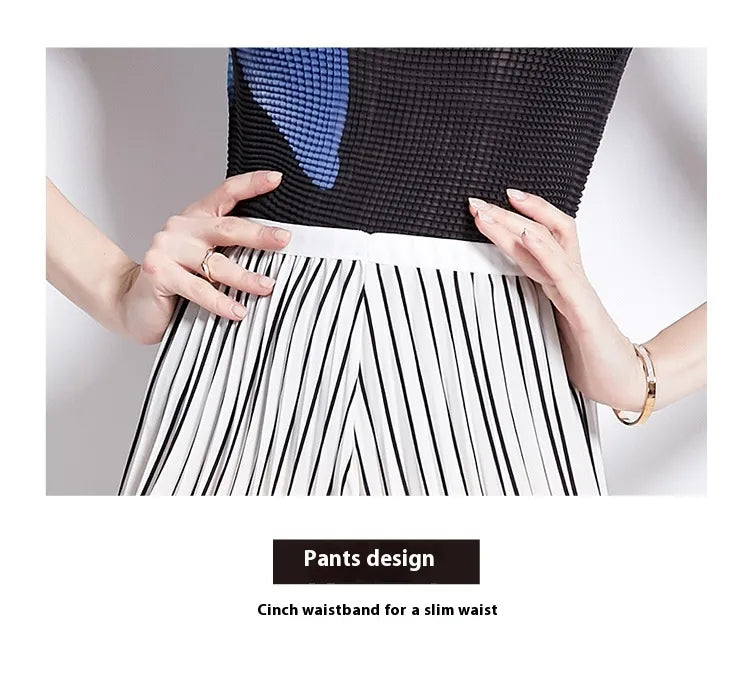 Trendy Pants Slimming Wide-leg Pants Suit Women