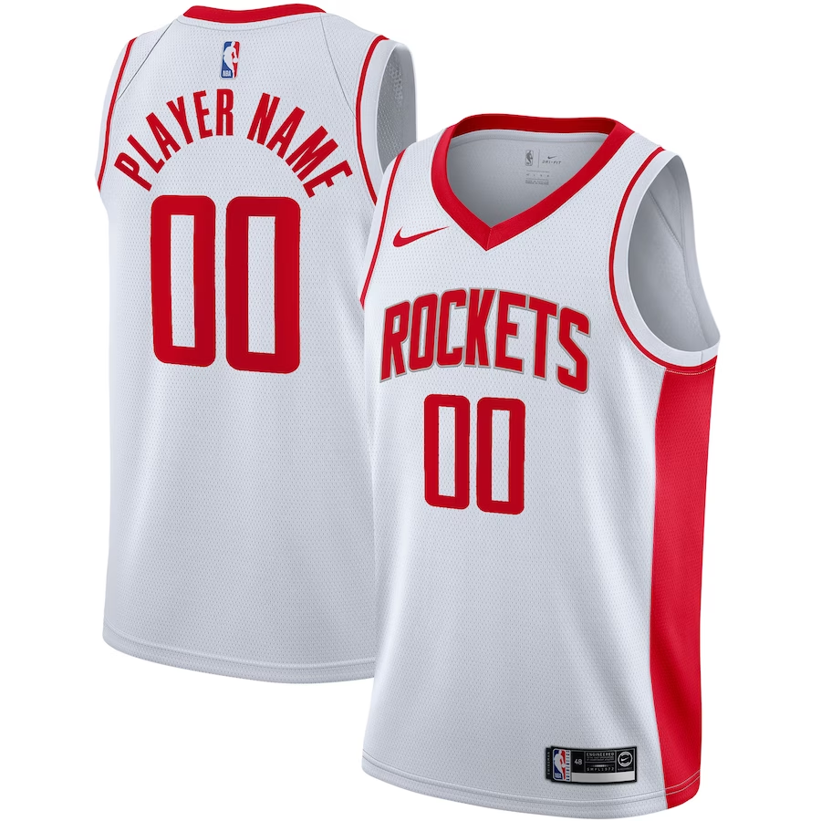 Men's Houston Rockets White 2020/21 Swingman Custom Jerseys - Association Edition